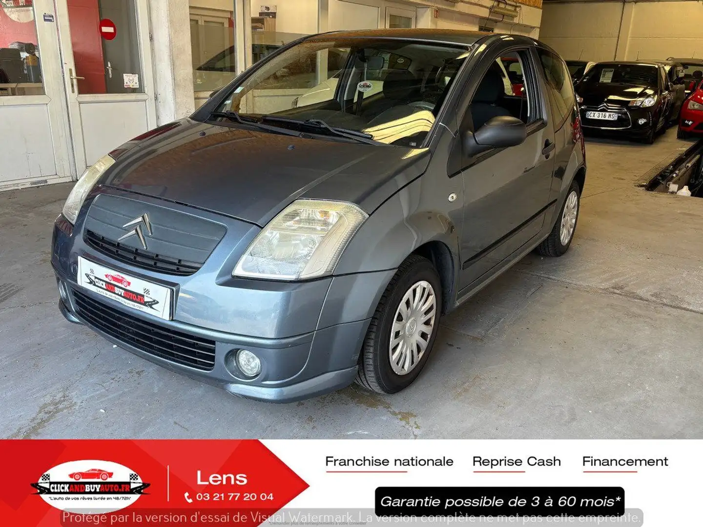 Citroen C2 1.1 60 CV / RADIO CD / VITRE ELECTRIQUE / CENTRALI Gris - 1