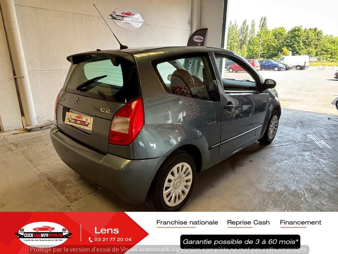 Citroen C2 1.1 60 CV / RADIO CD / VITRE ELECTRIQUE / AVEC CEN Gris - 2