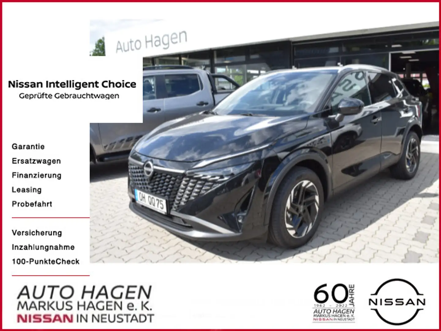 Nissan Qashqai 1.3 DIG-T MHEV X-Tronic N-Connecta Voll- Schwarz - 1