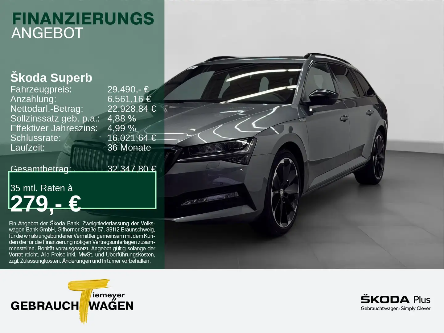 Skoda Superb Combi 1.4 iV SPORTLINE MATRIX STDHZ Grau - 1