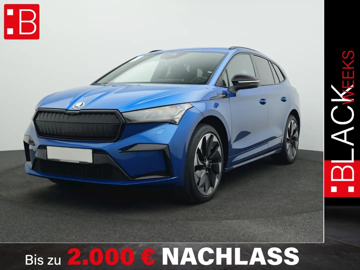 Skoda Enyaq 80x 4x4 SportLine AHK KAMERA LED WÄRMEPUMPE SUPERN Blau - 1