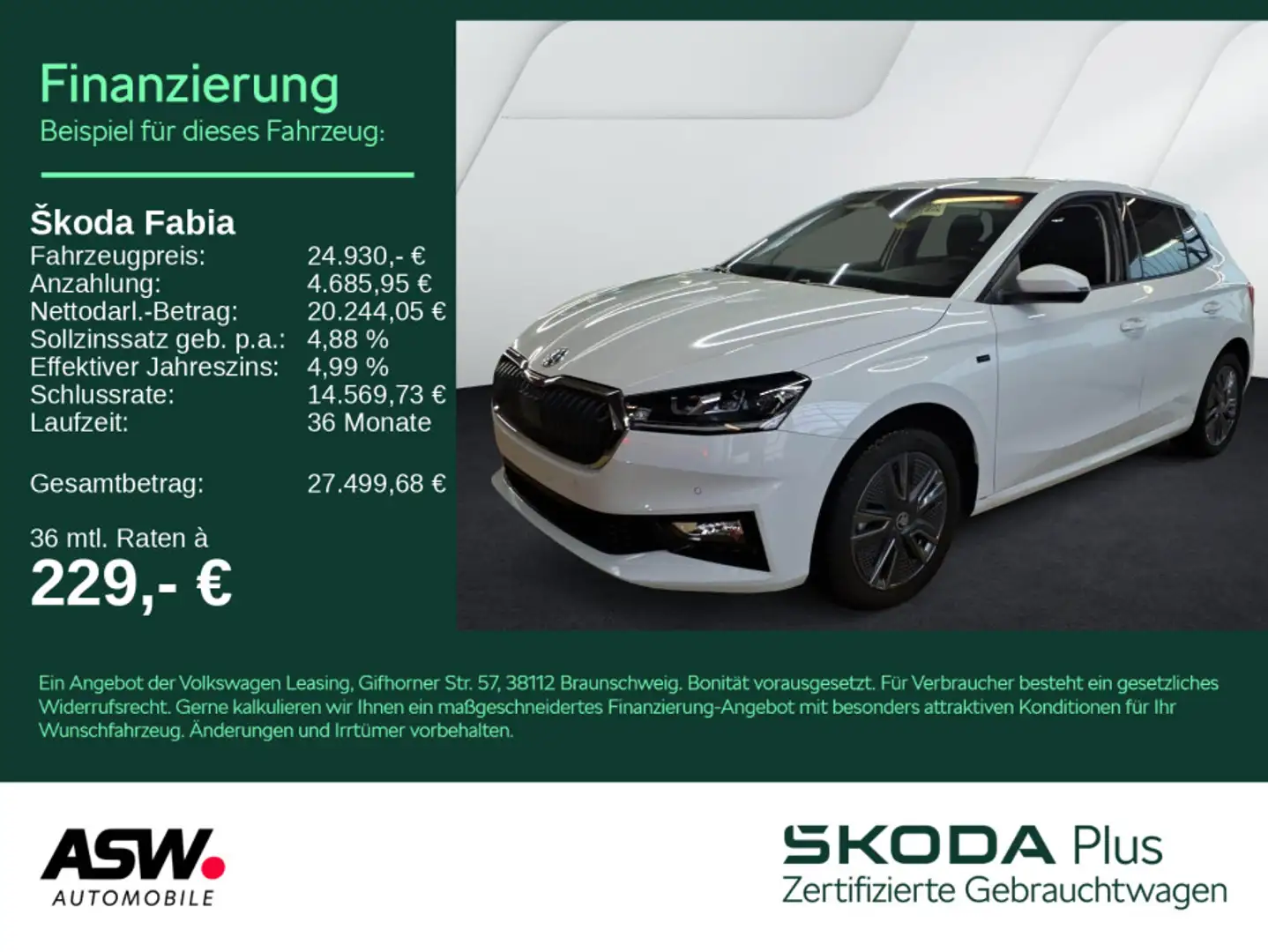 Skoda Fabia Tour 1.5 TSI DSG LED NAVI RFK ACC SHZ AHK Weiß - 1