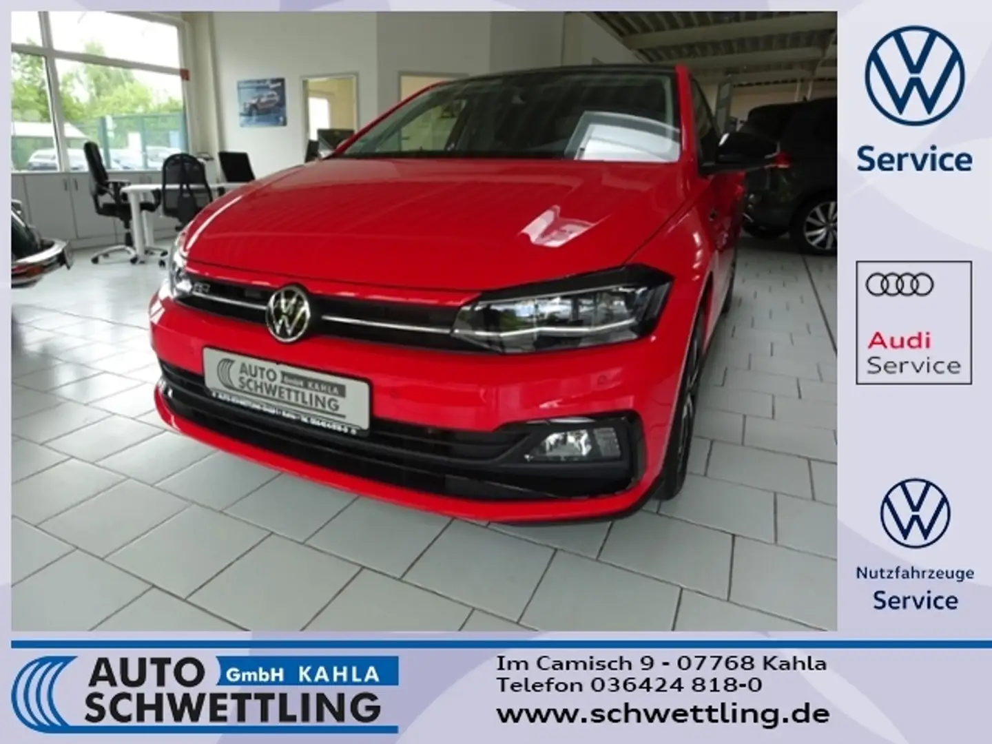 Volkswagen Polo 1.0 TSI R-Line Highline KLIMA LED NAVI ALU Kırmızı - 1