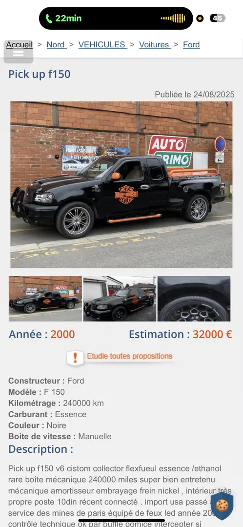 Ford F 150 Xl Noir - 1