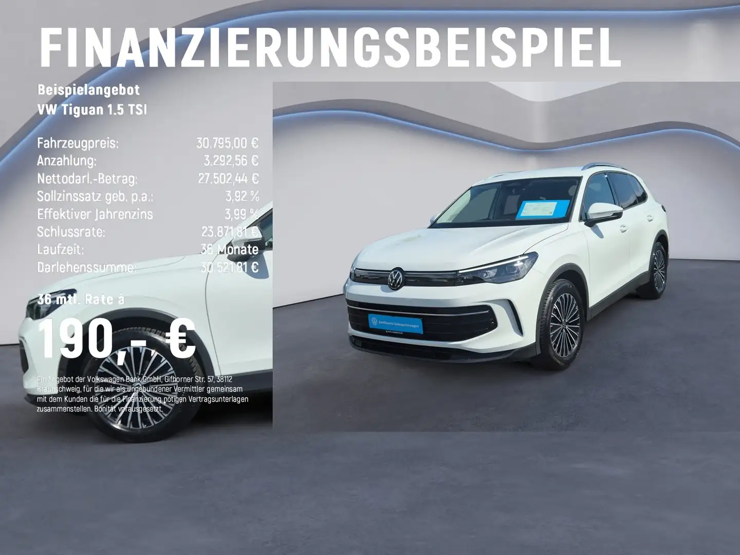Volkswagen Tiguan 1.5 TSI Life DSG+KAM+AHK+LED+NAVI Bianco - 2