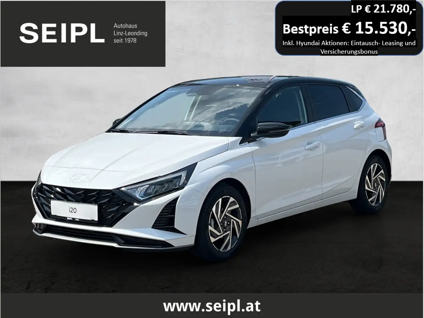 Hyundai i20 1,2 MPI GO PLUS*Superbonus* Weiß - 1