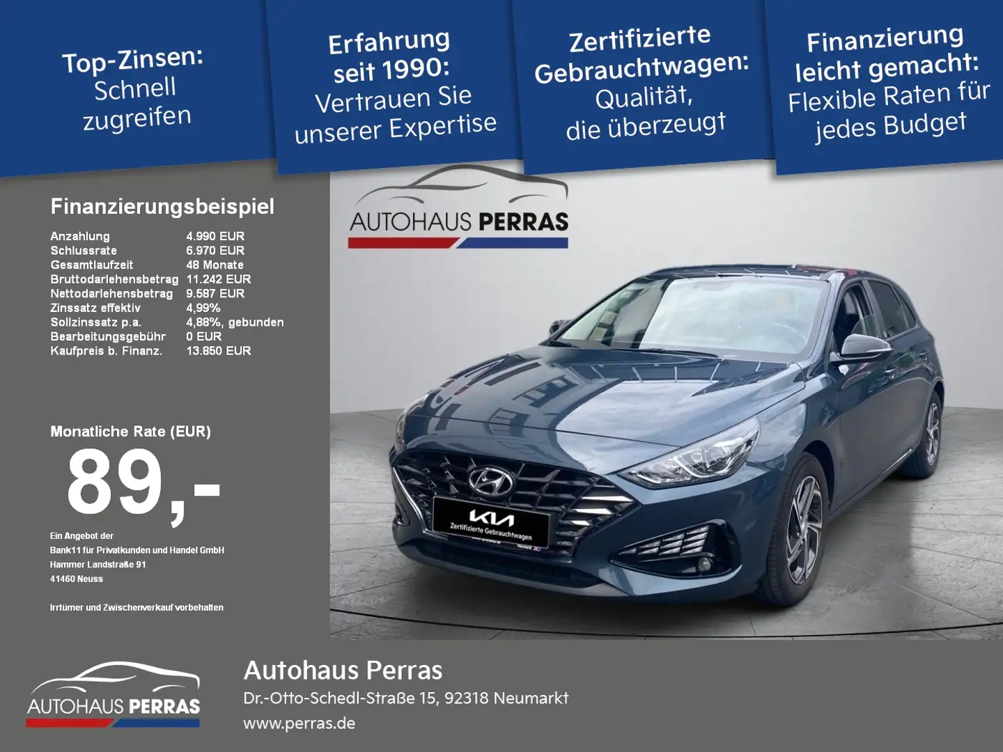 Hyundai i30 1.0 T-GDI Edition 30 Jahre Blau - 1