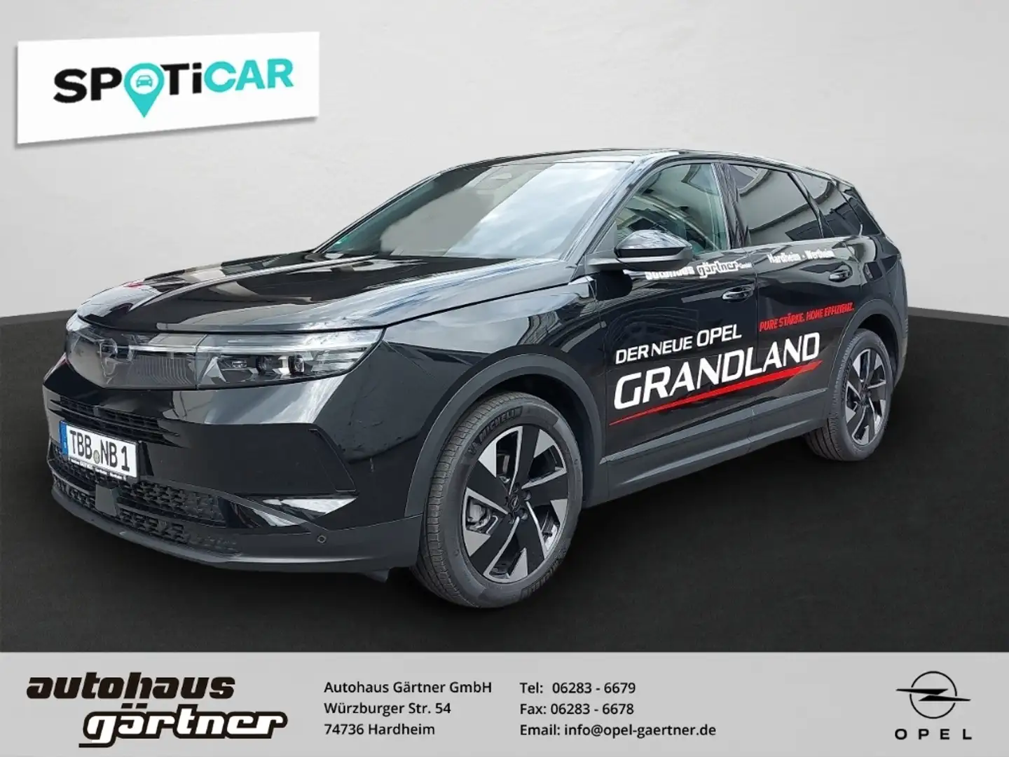 Opel Grandland 1.2 48V Mild-Hybrid GS EU6e KLIMA+ALU+PDC Navi LED Schwarz - 1