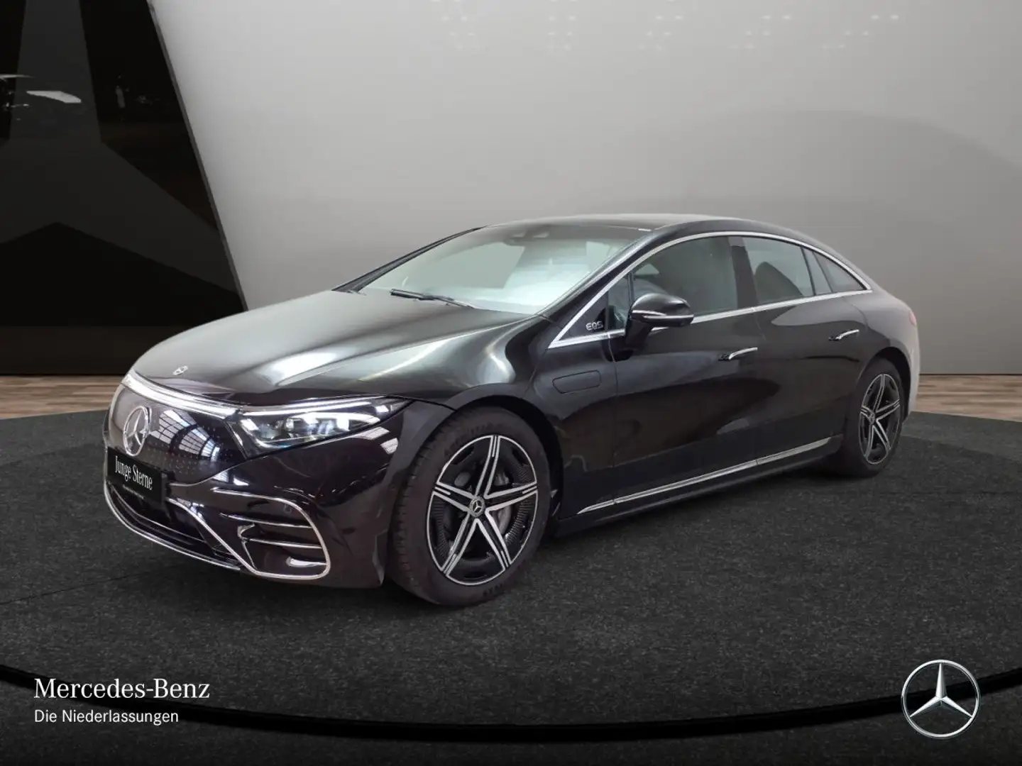 Mercedes-Benz EQS 450 AMG Fahrass 360° Pano Burmester Distr. HUD Schwarz - 2