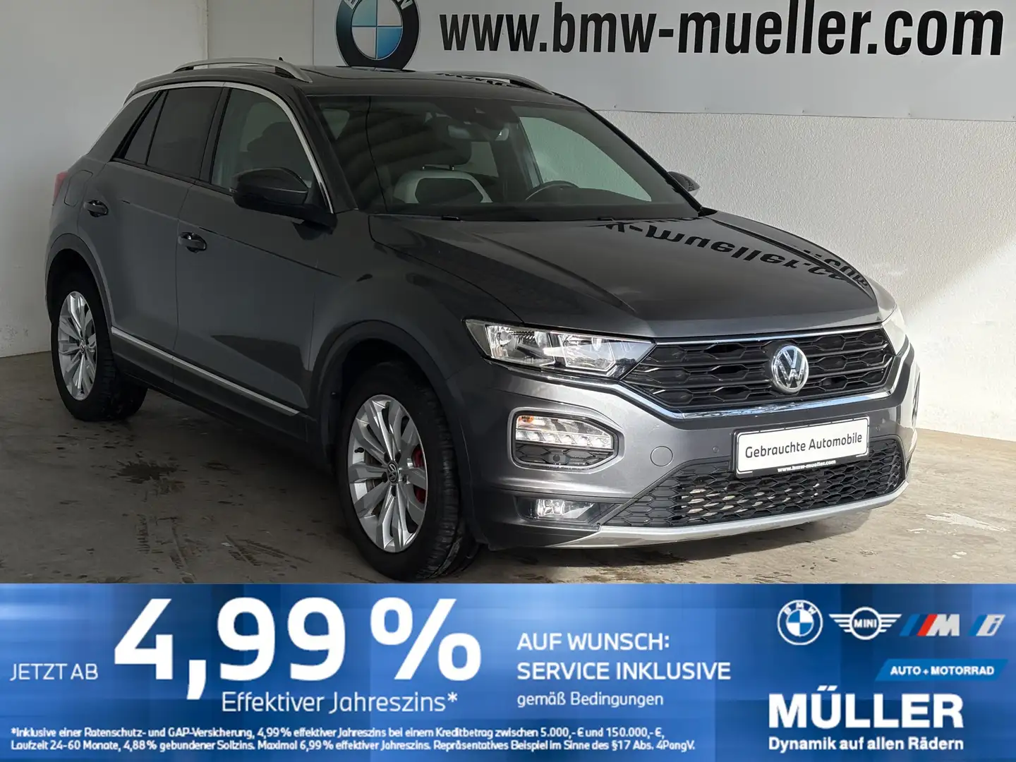Volkswagen T-Roc 1.5 TSI DSG Sport AHK/PANO/ACC/WinterPaket AHK/PA Gris - 1
