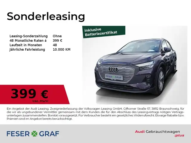 Audi Q4 e-tron 45 ACC LED Navi Sitzh. Wärmepumpe 360°