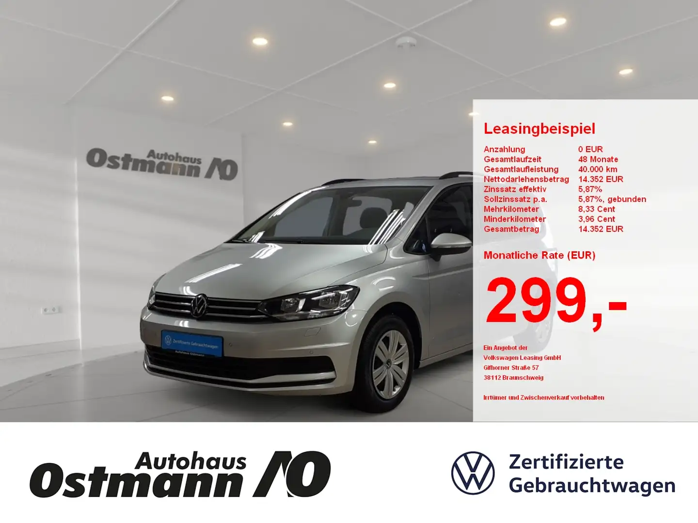 Volkswagen Touran 1.5TSI Comfortline *7-Sitzer*Standh*AHK* Silber - 1