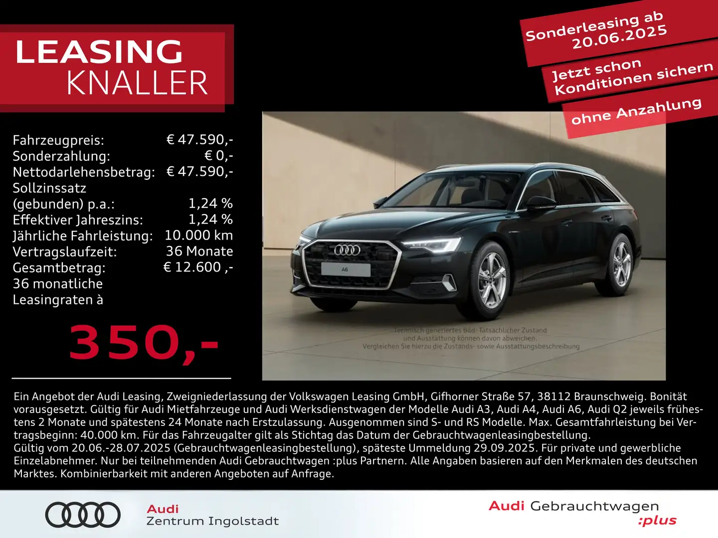 Audi A6 Avant 45 TFSI MATRIX AHK ACC Kameras Advanced Schwarz - 1