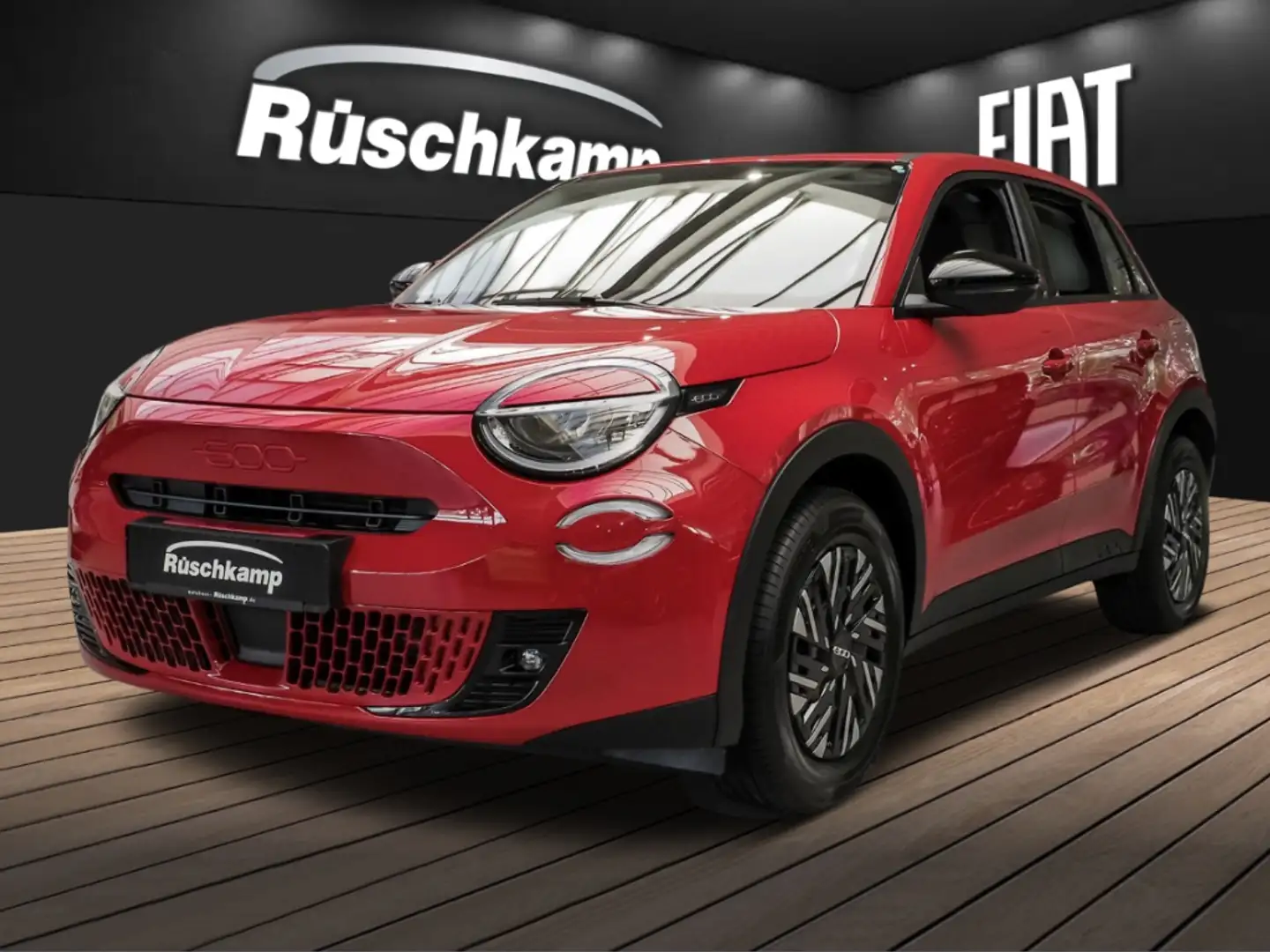 Fiat 600 Red Elektro Voll-LED PDC Temp. AppleCar 3-Phase Rot - 1