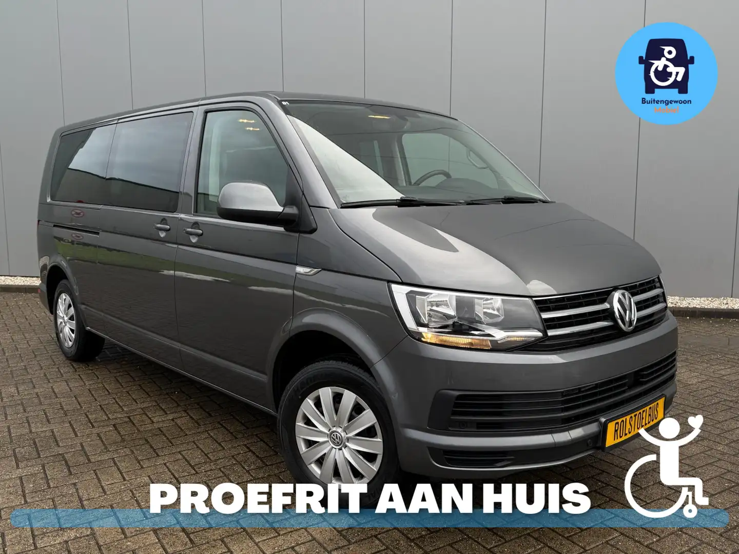 Volkswagen Transporter Multivan Caravelle Rolstoelbus ZELFRIJDER Handgas Gris - 1