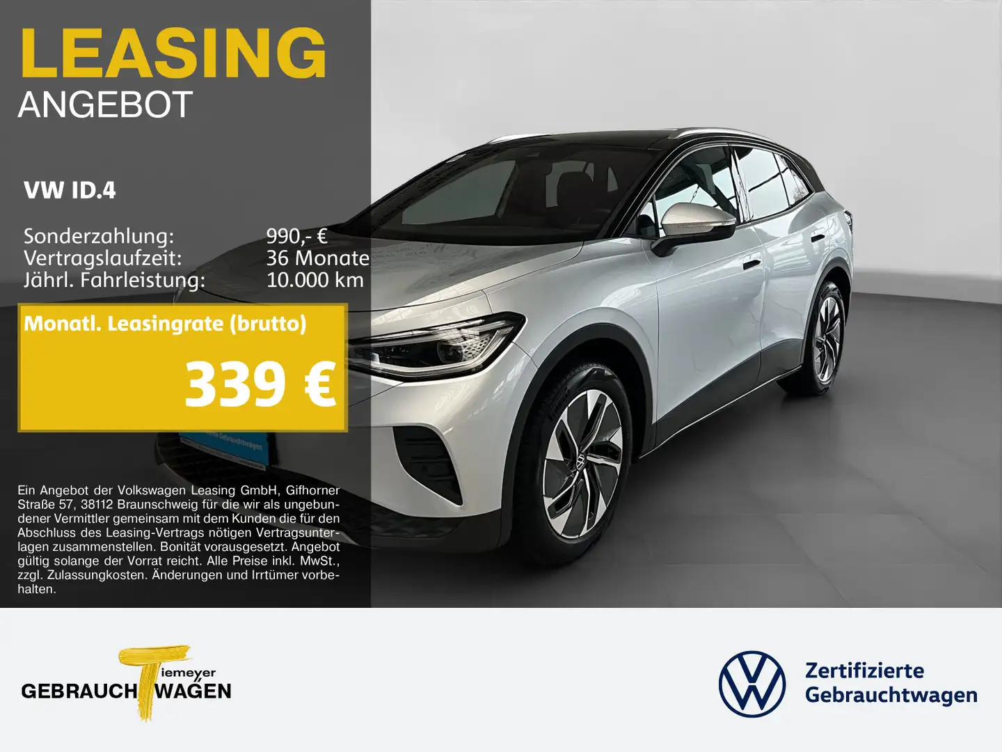 Volkswagen ID.4 PURE PANO MATRIX WÄRMEP LM19 Silber - 1