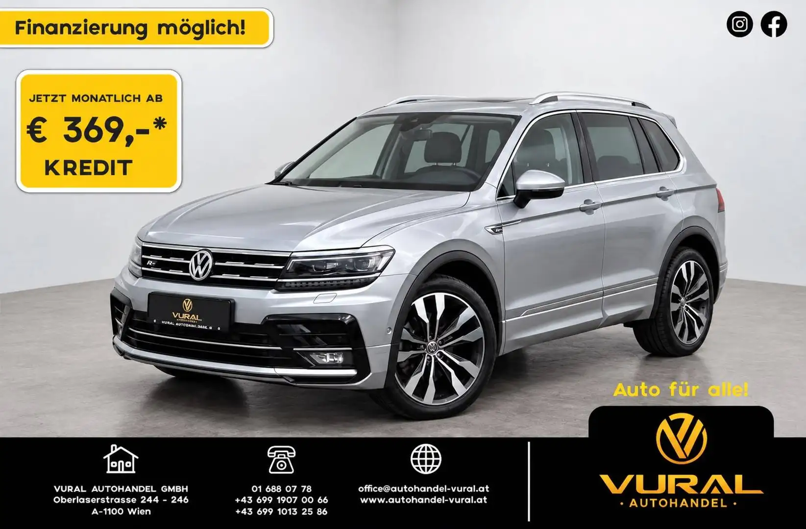 Volkswagen Tiguan Allspace Allspace 2.0 TDI Highline 4Motion | R LINE | 7 SITZE | ACC | AHK | RFK | Grau - 1