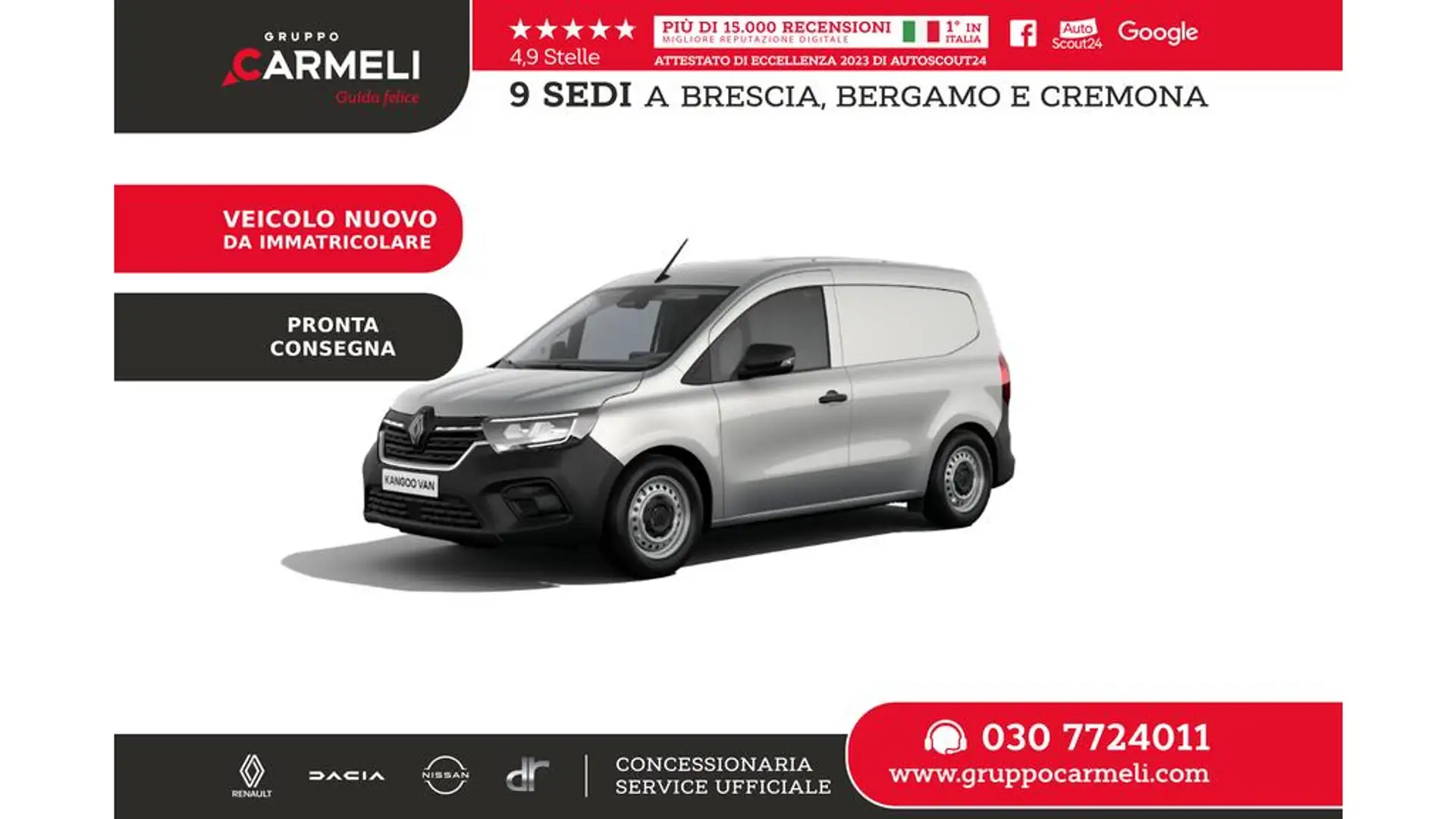 Renault Kangoo van 1.5 Blue dci 115cv L1 my24 -PRONTA Grigio - 1