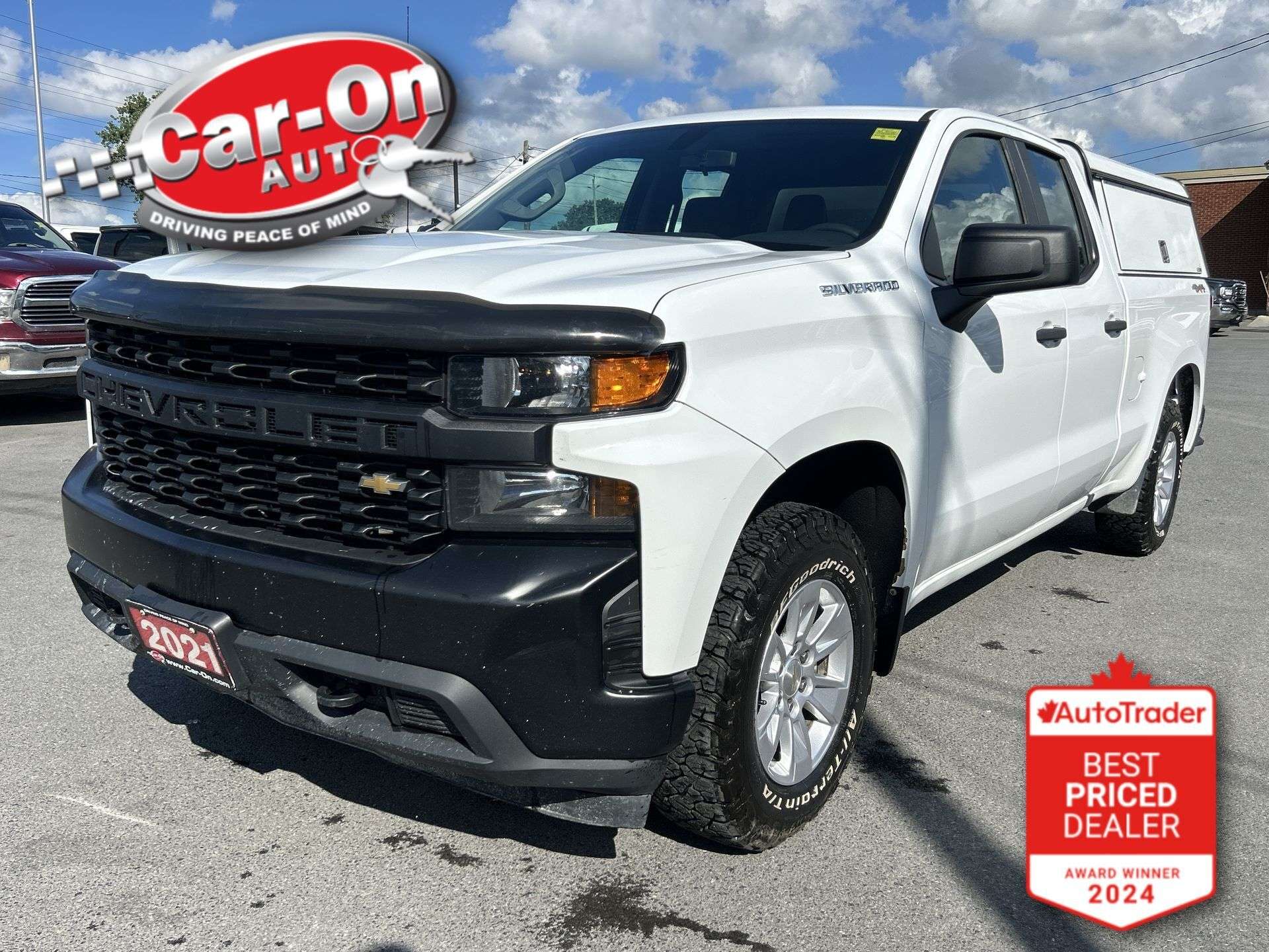 White 2021 Chevrolet Silverado 1500 Pickup Truck Four-Wheel Drive Automatic
