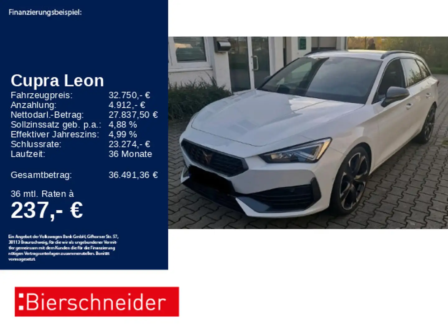 CUPRA Leon SP 2.0 TSI DSG 4Drive VZ 19 DCC AHK LED ACC Blanc - 1