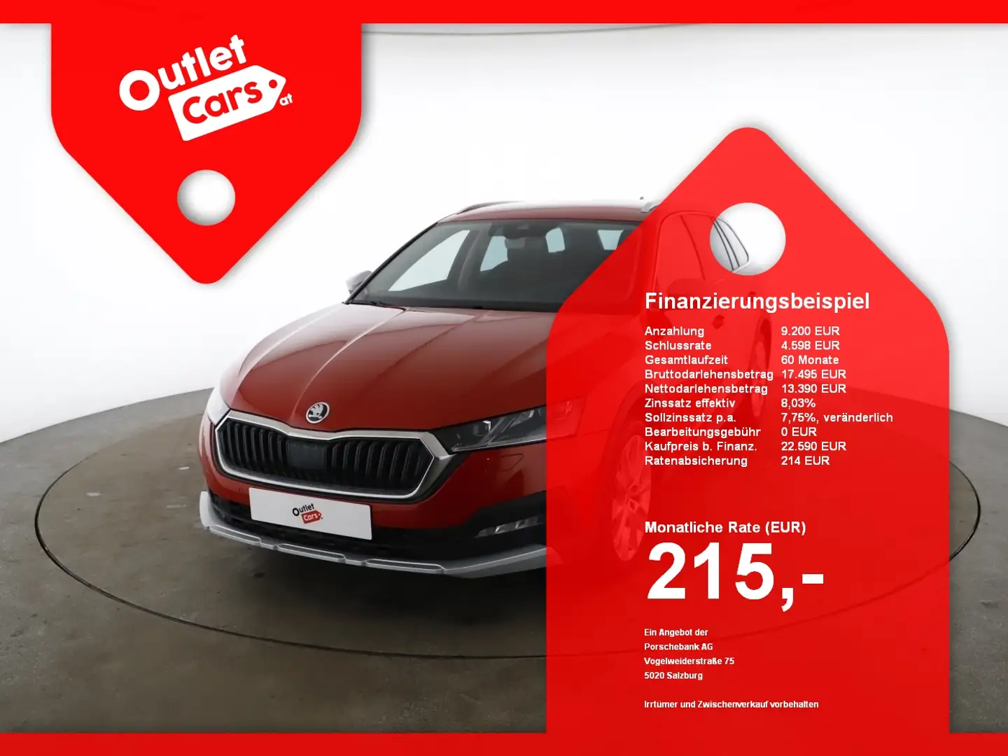 Skoda Octavia Combi 2.0TDI Scout 4X4 DSG MATRIX+AHK+HUD Rot - 1