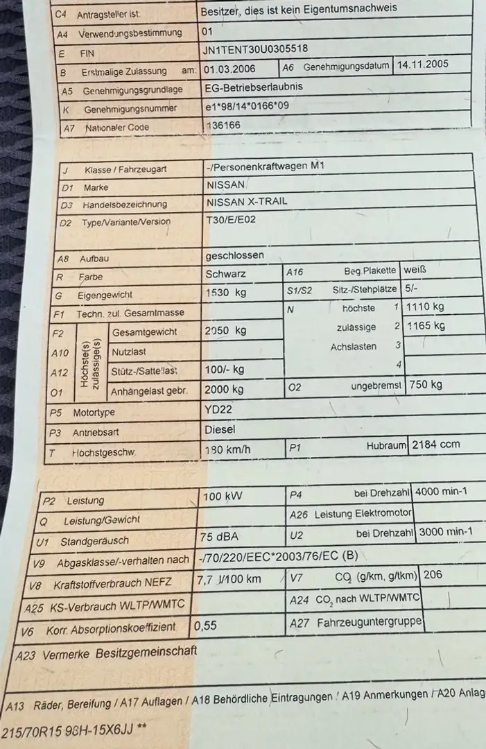 Nissan X-Trail X-TRAIL Comfort 2,2 dCi 16V Comfort Schwarz - 2