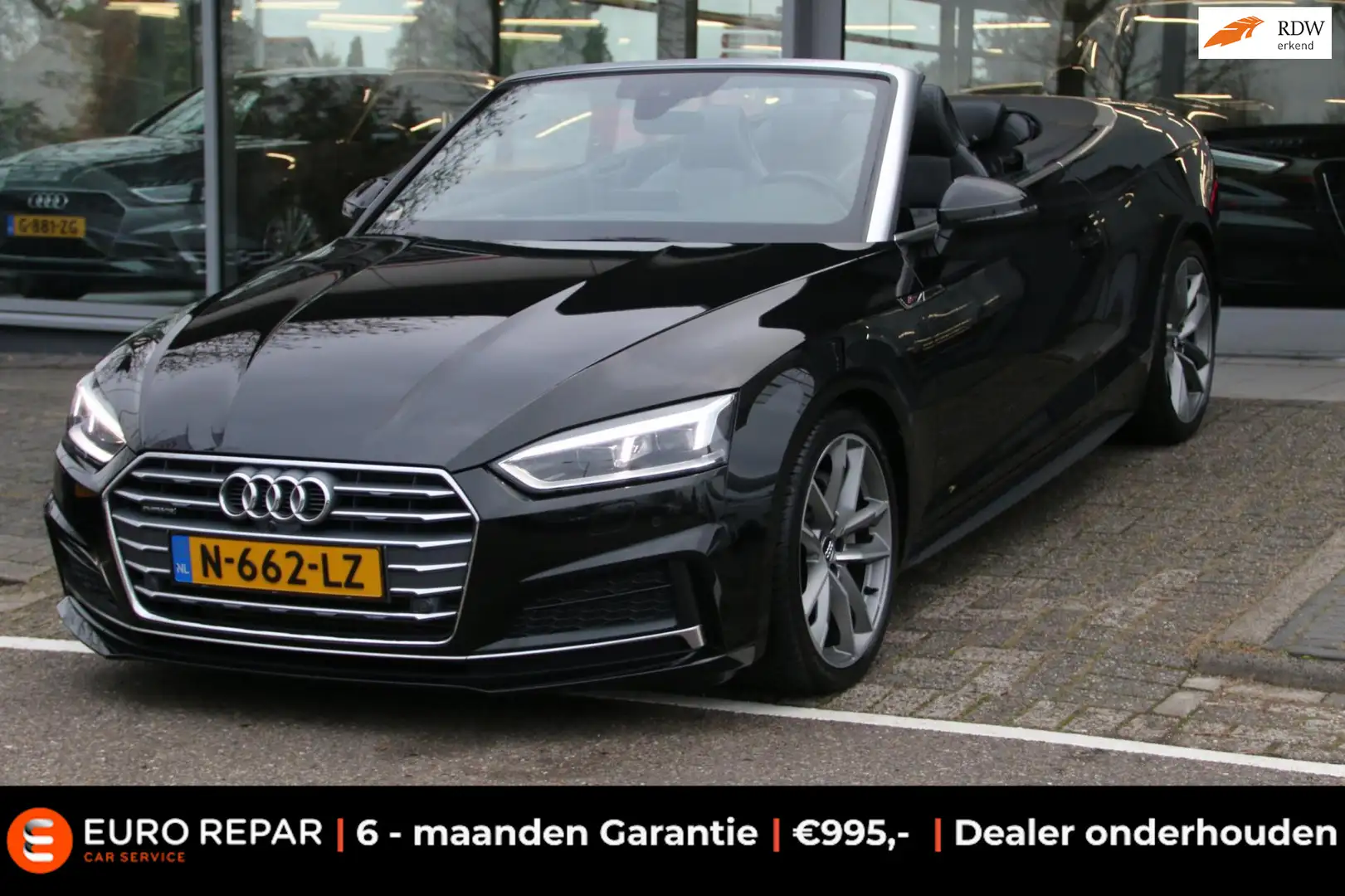 Audi A5 Cabriolet 2.0 TFSI MHEV quattro Design S-LINE VIRT Zwart - 1