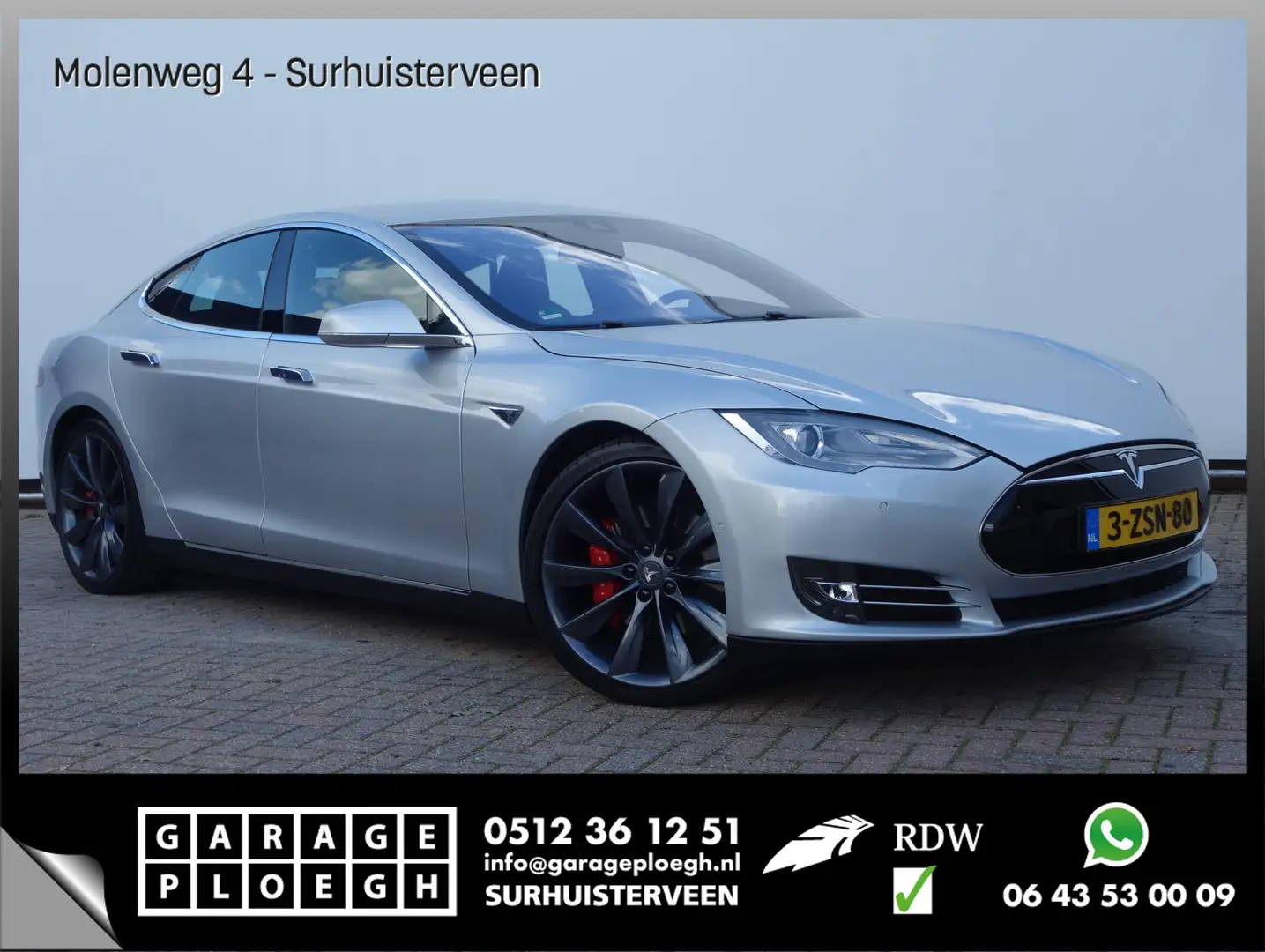 Tesla Model S P 85D 701pk Performance Autopilot Launch control L Grijs - 1