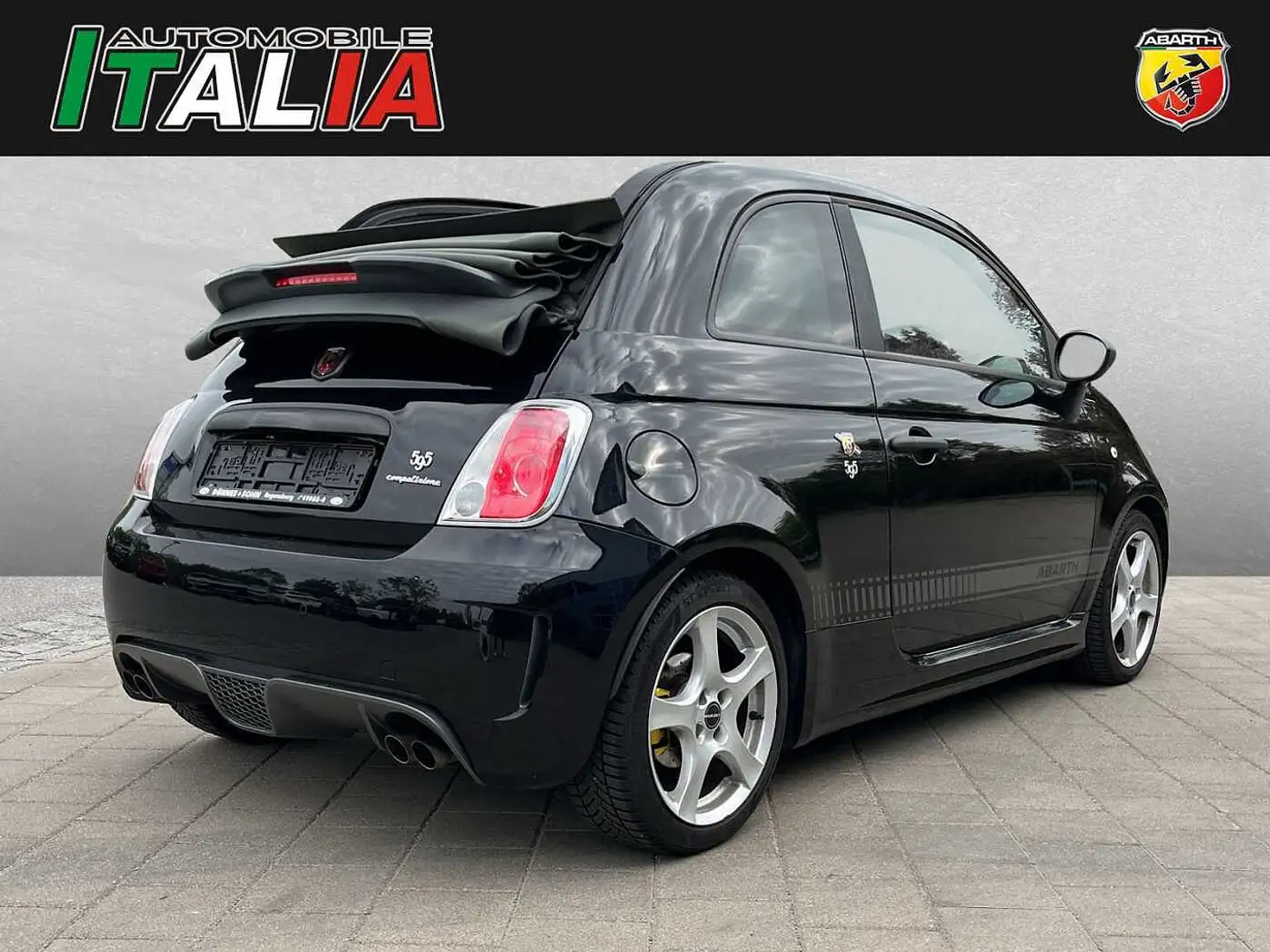 Abarth 595 Cabrio Competizione * 8 Fach Bereift* Schalensitze Schwarz - 2