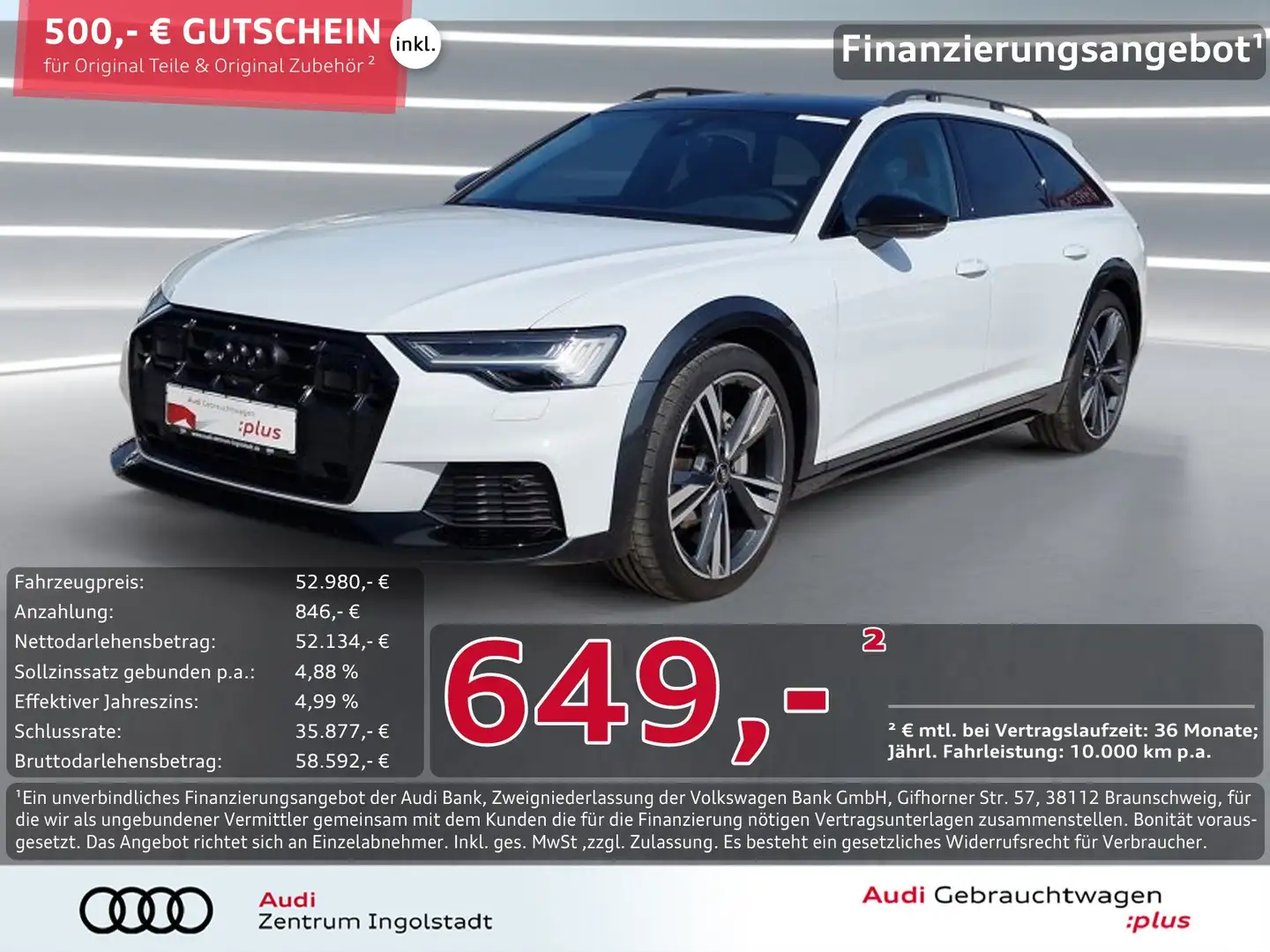Audi A6 allroad 40 TDI qu HD-MATRIX Pano AHK ACC 21" Weiß - 1