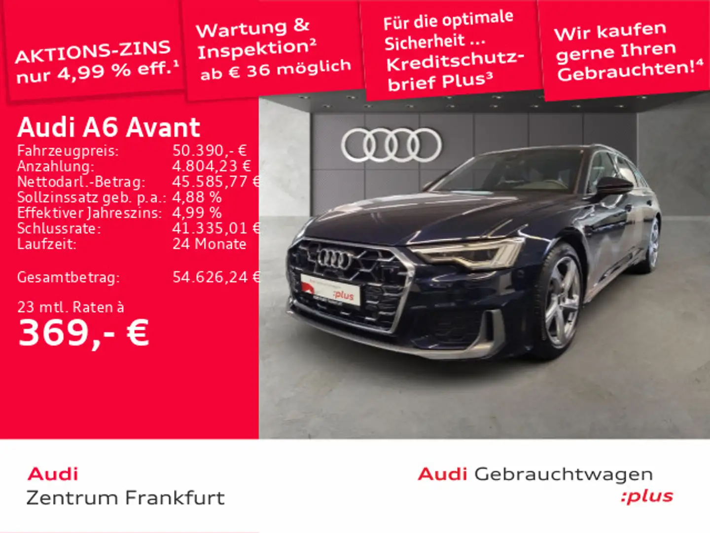 Audi A6 50 TDI quattro tiptronic S line Matrix- Blau - 1