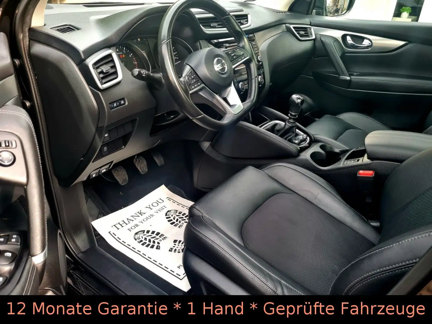 Nissan Qashqai 1.3 Tekna/LED/Leder/Side-Lane-Front/Pano Schwarz - 2