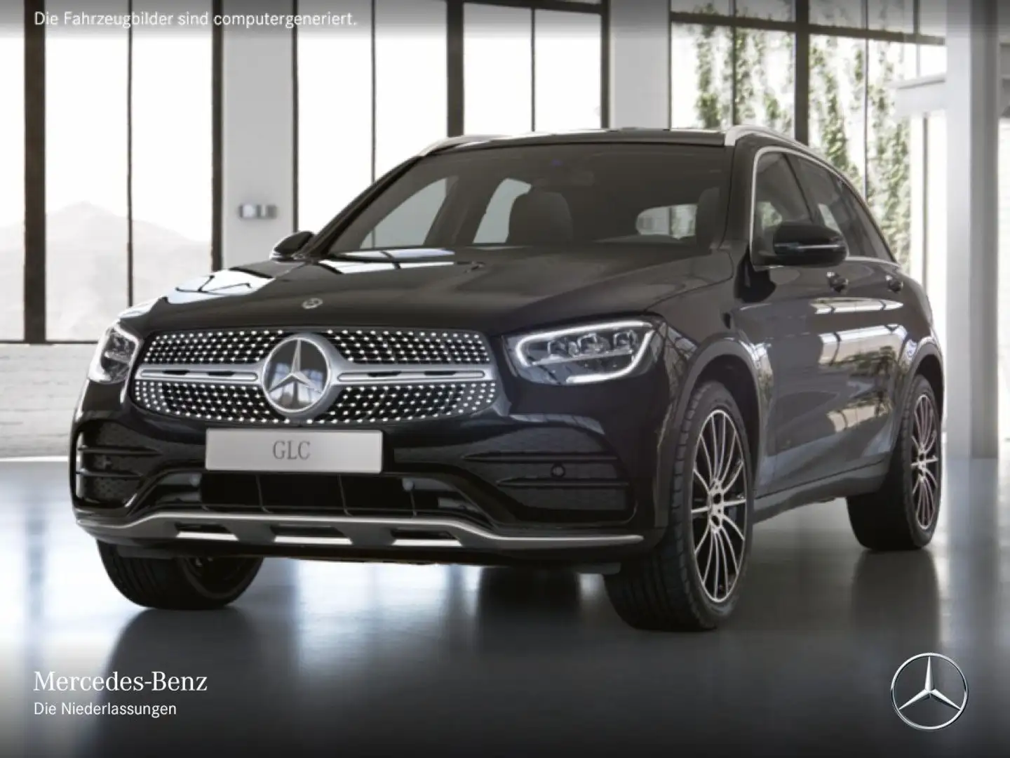 Mercedes-Benz GLC 300 e 4M AMG+LED+BURMESTER+KAMERA+KEYLESS+9G Schwarz - 2