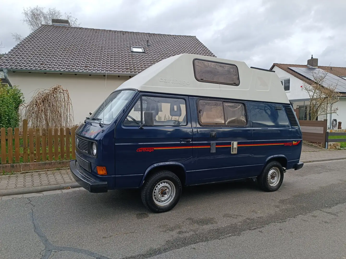 Volkswagen T3 Camper , Wohnmobil Carthago, Super Zustand Blu/Azzurro - 1