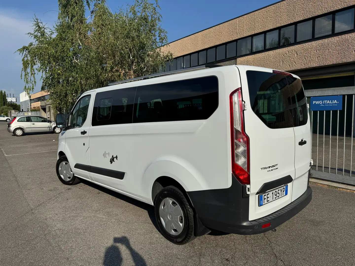 Ford Transit Custom 9 POSTI PASSO LUNGO EURO 6B Bianco - 2
