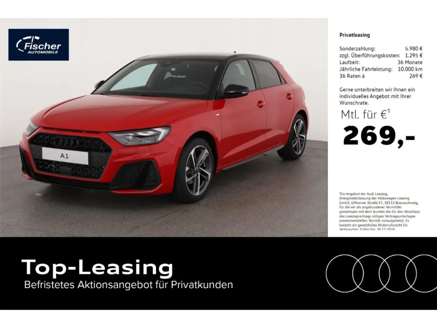 Audi A1 Sportback 35 TFSI S line LP: 38.560,- /Rückfahrkam Rot - 1
