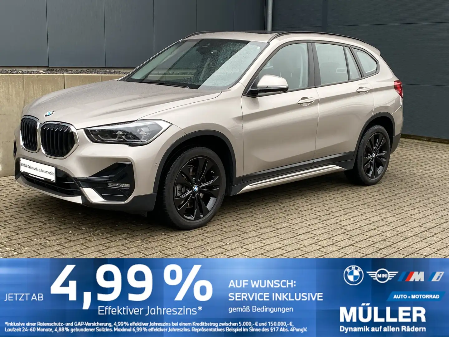 BMW X1 xDrive20d Sport Line AHK/LED+/NAVI/PANO/MEMO Zilver - 1