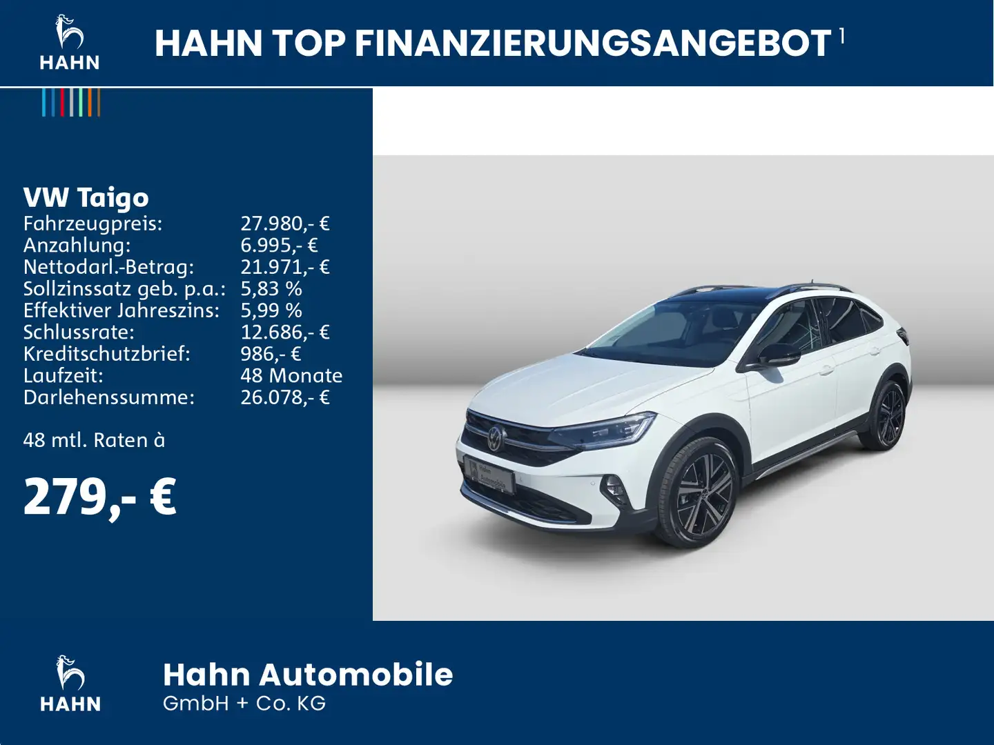 Volkswagen Taigo Style 1,0 l TSI OPF 116 PS DSG inkl. Winte Blanc - 2