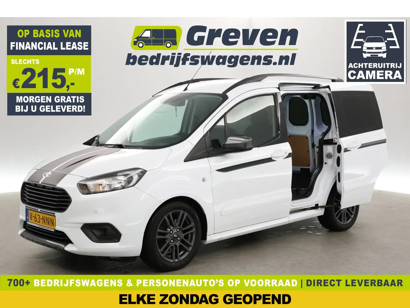 Ford Transit Courier 1.5 TDCI Sport 100PK 6-bak | 2xSchuifdeur | Airco Blanc - 1