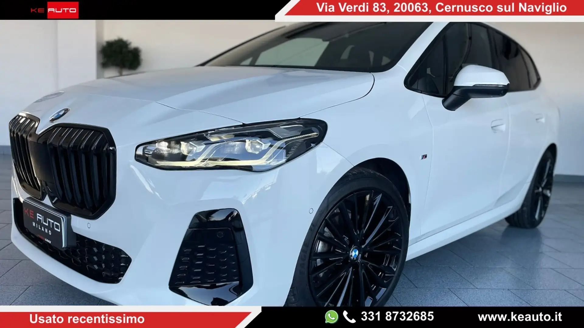 BMW 218 Serie 2 218d Active Tourer Msport auto Bianco - 1