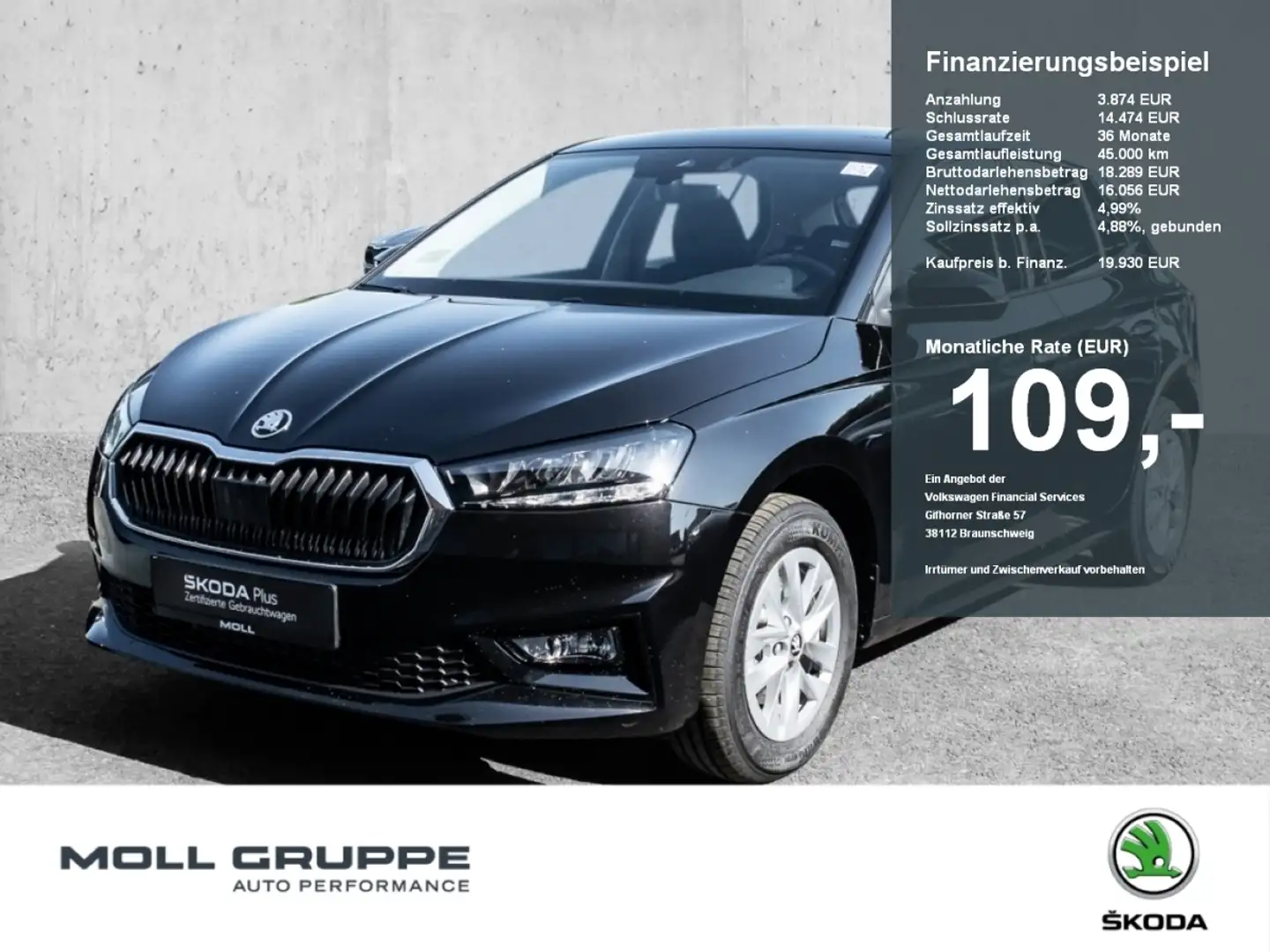 Skoda Fabia 1.0 TSI DSG 130 Selection LED FLA W-PAKET Schwarz - 1