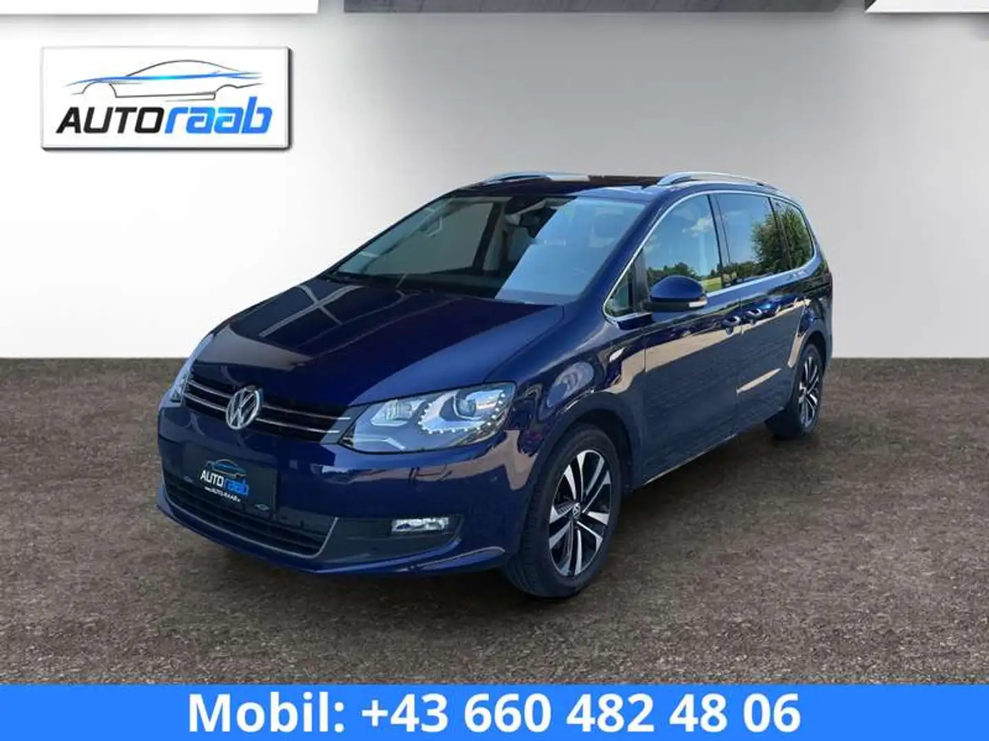 Volkswagen Sharan 2,0 TDI DSG UNITED*STANDHZ*PANO*RFK*APP*ACC*XENON* Blau - 1