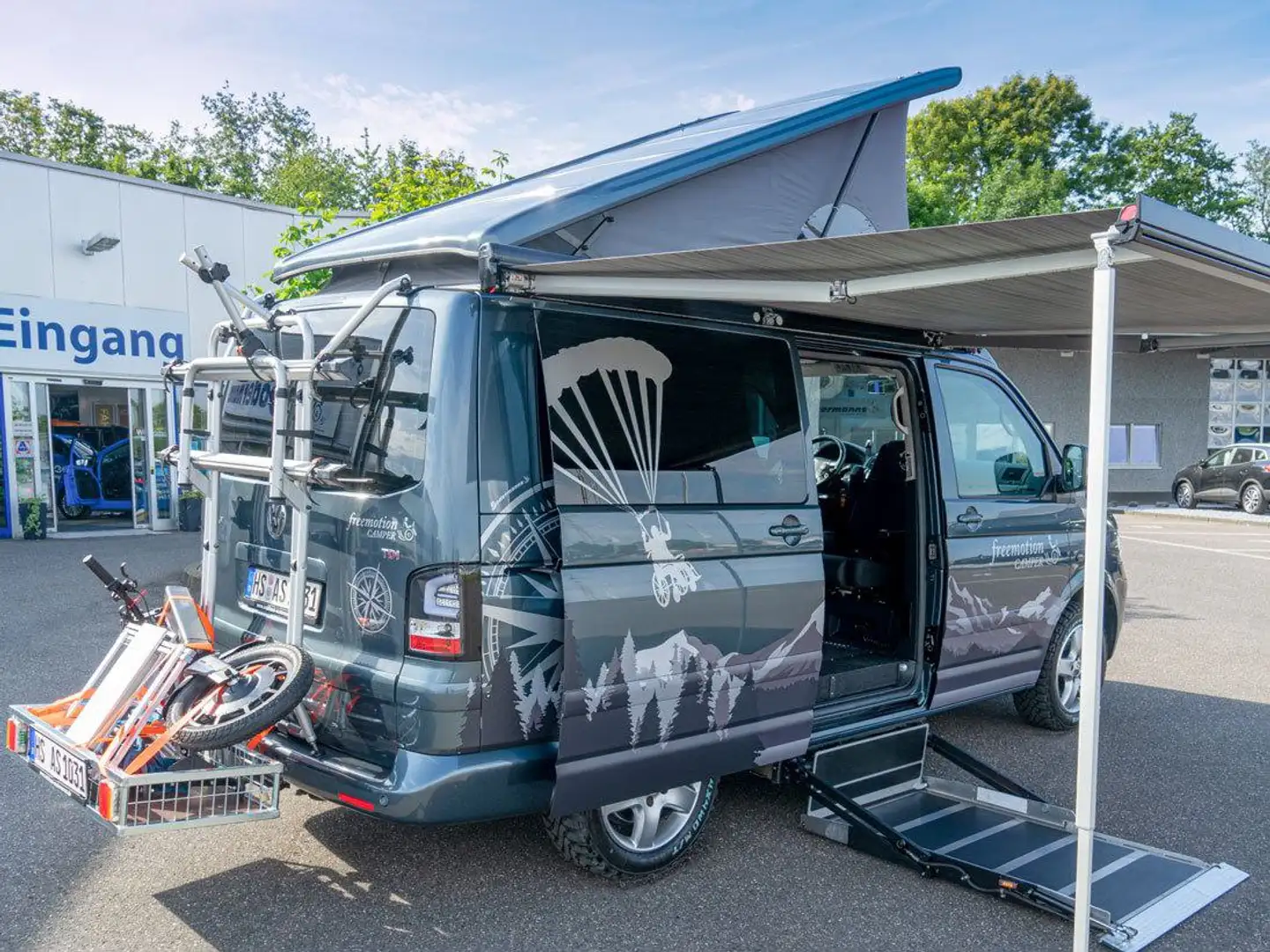 Volkswagen T5 Multivan Comfortline Freemotion Camper Behindertengerecht Gris - 2