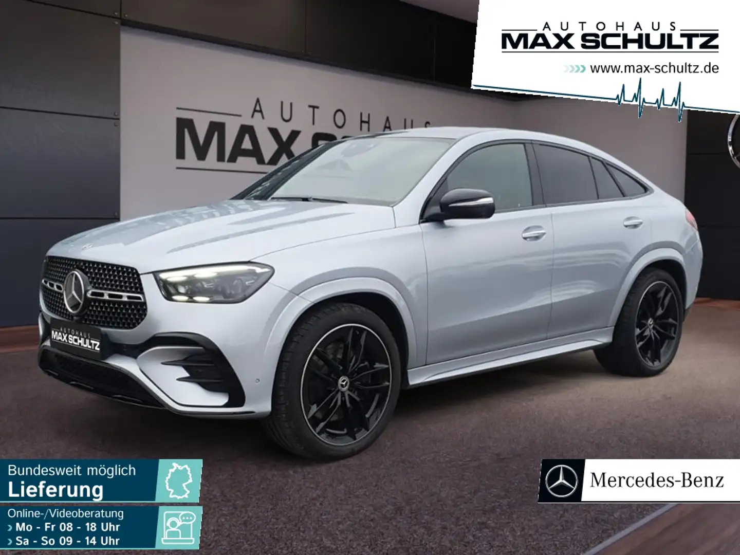 Mercedes-Benz GLE 450 d 4M Coupè  AMG*NIGHT*AHK*BURM*STANDH Argintiu - 1
