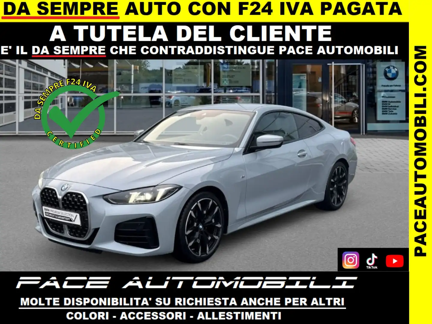 BMW 420 NEW D M SPORT M-SPORT MSPORT PELLE CURVED TETTO Grigio - 1