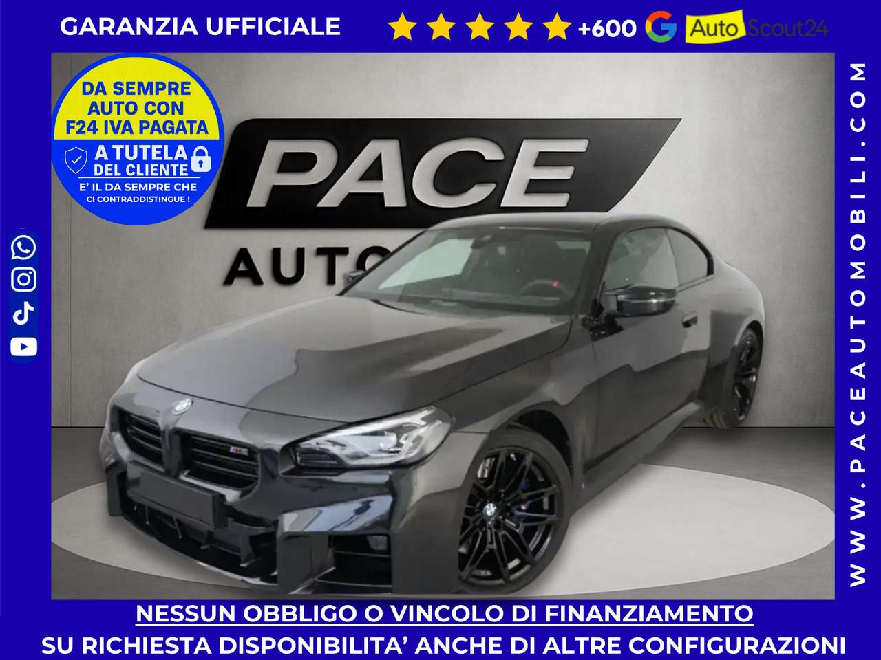 BMW M2 COMPETITION CARBON PELLE BLACK PACK ACC PROFESSION