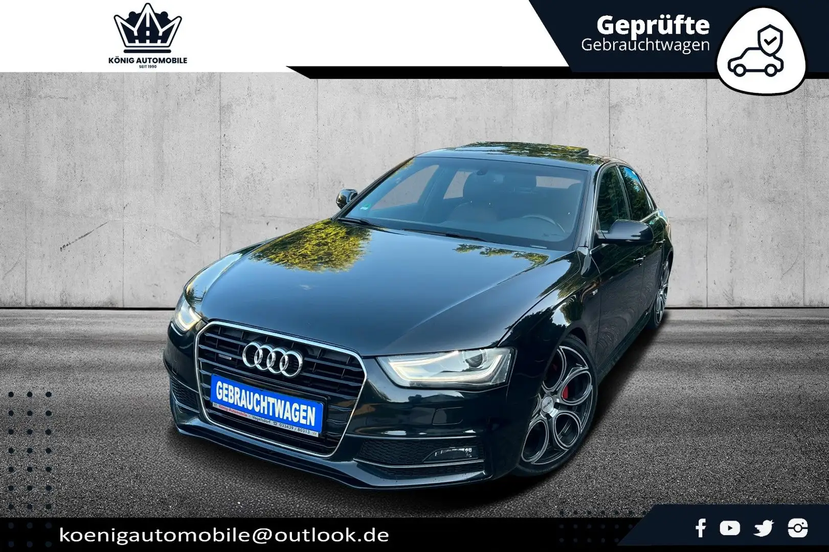 Audi A4 2.0 TFSI S tronic quattro S line/ MMI+ / B&O Schwarz - 1