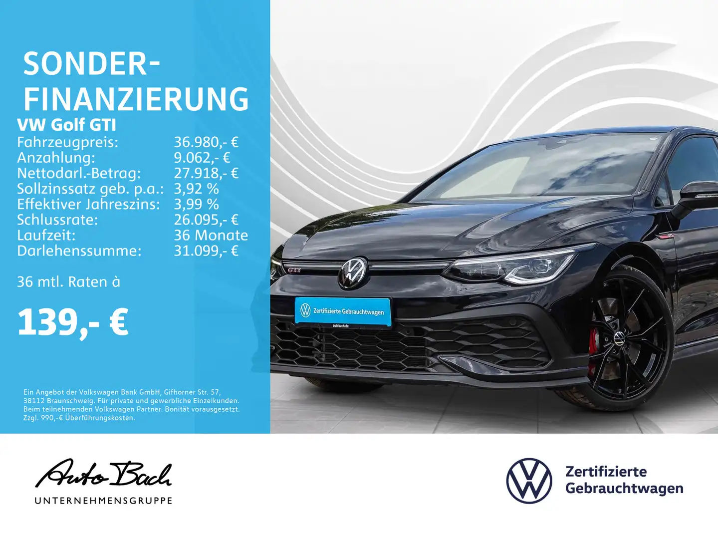 Volkswagen Golf GTI Golf VIII GTI Clubsport 2.0 TSI DSG Navi LED Pan Noir - 1