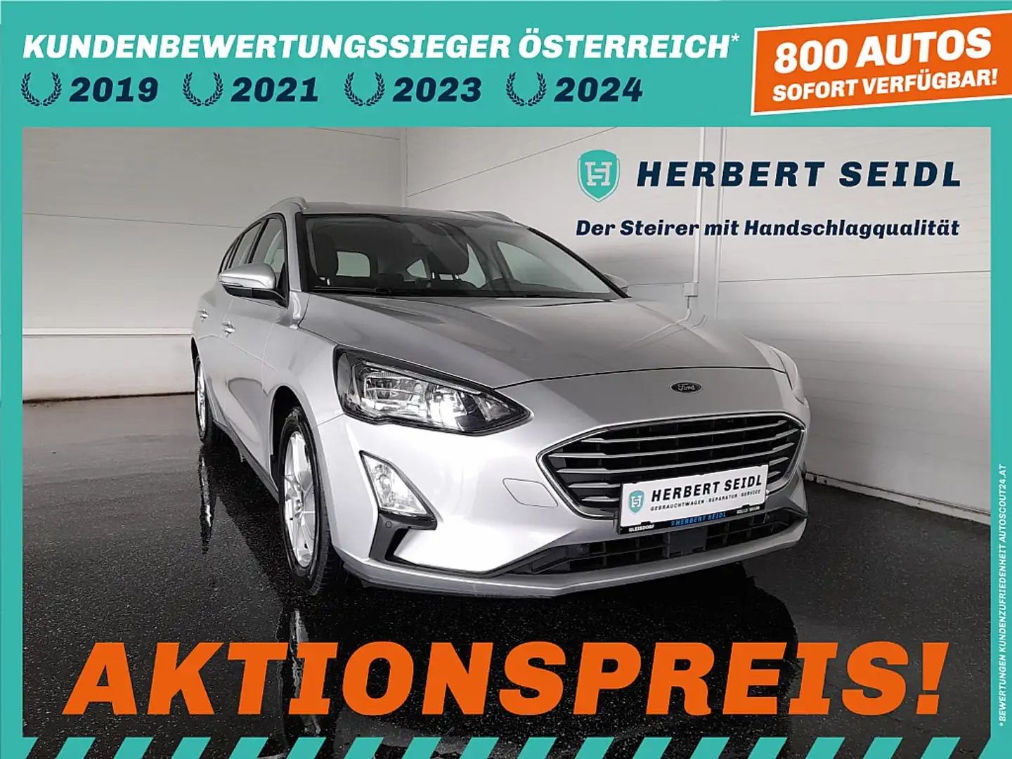Ford Focus Turnier C&C 1,5 EcoBlue Aut. *LED / NAVI / ACC ... Silber - 1