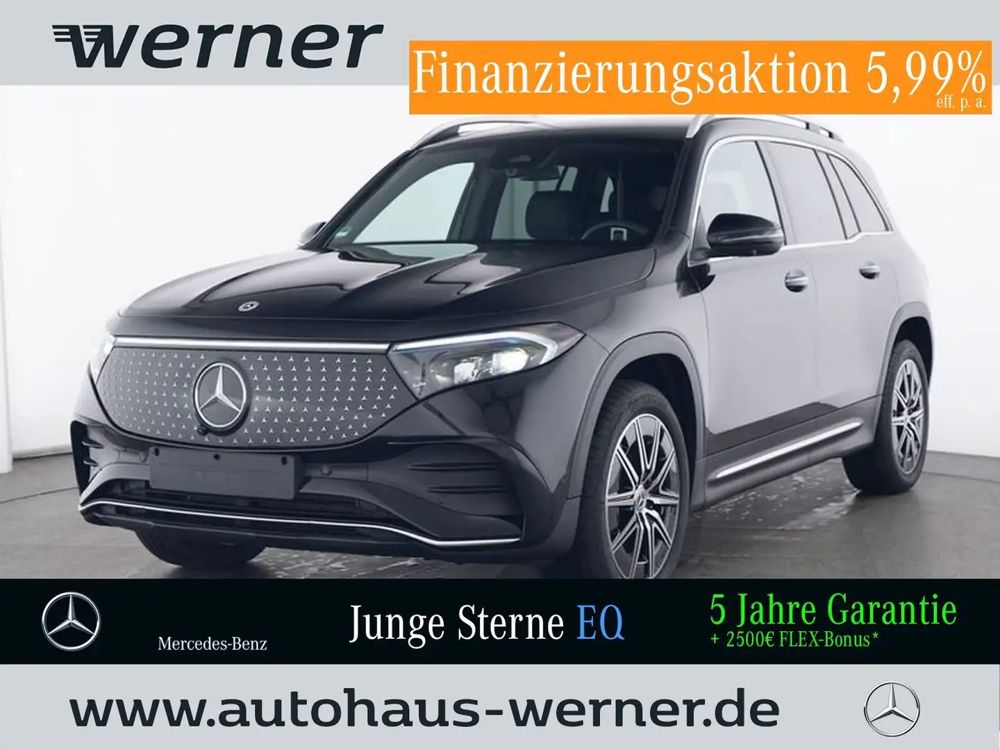 Mercedes-Benz EQB 300 4M AMG-PREM FAP MEMO 360° BURME HuD KEYG Schwarz - 1